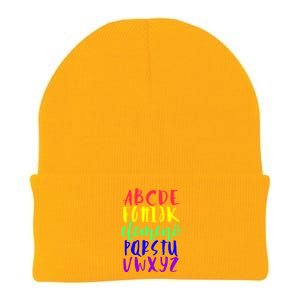 Abcs Eleo Colourful Cute Alphabet Student Teacher Gift Knit Cap Winter Beanie