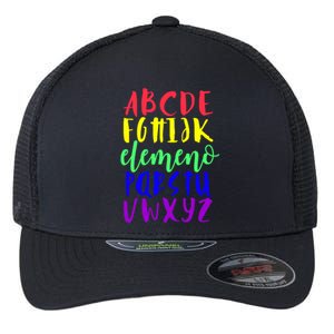 Abcs Eleo Colourful Cute Alphabet Student Teacher Gift Flexfit Unipanel Trucker Cap