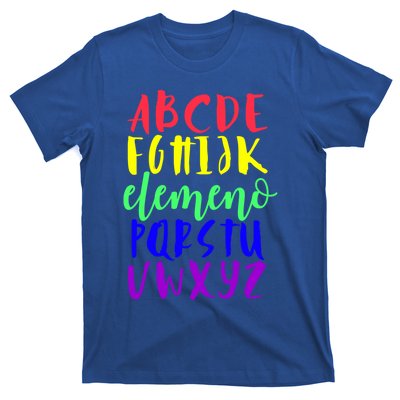 Abcs Eleo Colourful Cute Alphabet Student Teacher Gift T-Shirt