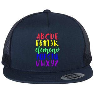 Abcs Eleo Colourful Cute Alphabet Student Teacher Gift Flat Bill Trucker Hat