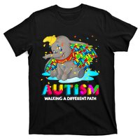 Autism Elephant Dumbo Walking A Different Path Autism T-Shirt