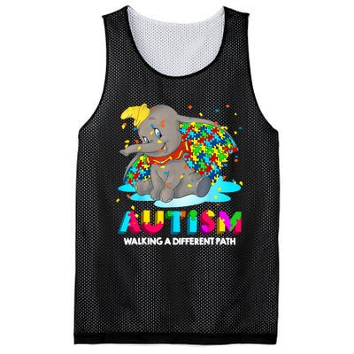 Autism Elephant Dumbo Walking A Different Path Autism Mesh Reversible Basketball Jersey Tank