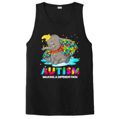 Autism Elephant Dumbo Walking A Different Path Autism PosiCharge Competitor Tank