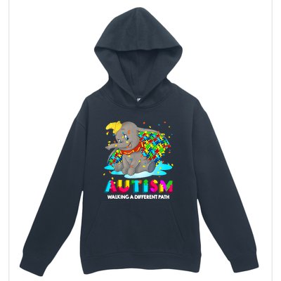 Autism Elephant Dumbo Walking A Different Path Autism Urban Pullover Hoodie