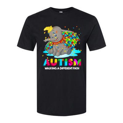 Autism Elephant Dumbo Walking A Different Path Autism Softstyle CVC T-Shirt