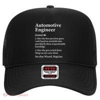 Automotive Engineer Definition For Auto Engineering Student High Crown Mesh Back Trucker Hat