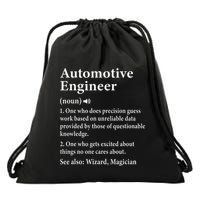 Automotive Engineer Definition For Auto Engineering Student Drawstring Bag