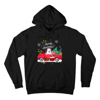 American Eskimo Dog Merry Christmas Reindeer Truck Xmas Tree Hoodie