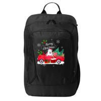 American Eskimo Dog Merry Christmas Reindeer Truck Xmas Tree City Backpack