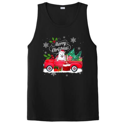 American Eskimo Dog Merry Christmas Reindeer Truck Xmas Tree PosiCharge Competitor Tank