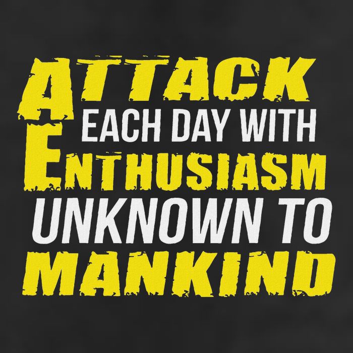 Attack Each Day With Enthusiasm Unknown To Mankind Knit Cap Winter Beanie