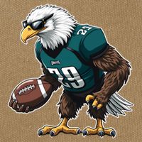 Awesome Eagles Design Cotton Canvas Backpack