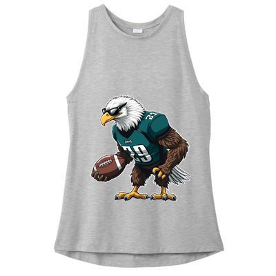 Awesome Eagles Design Ladies PosiCharge Tri-Blend Wicking Tank