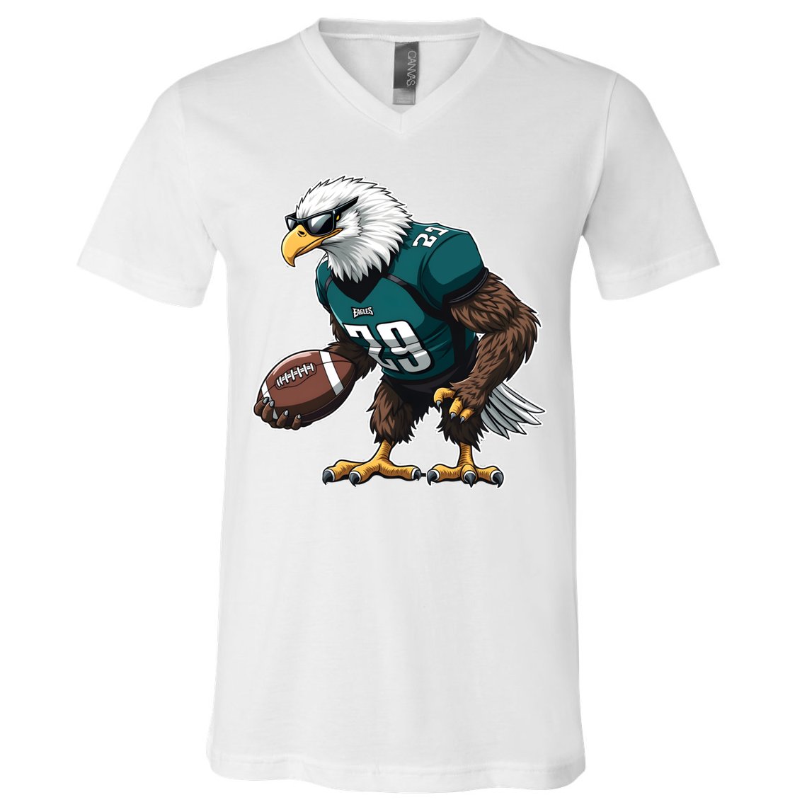 Awesome Eagles Design V-Neck T-Shirt