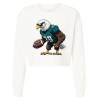 Awesome Eagles Design Cropped Pullover Crew