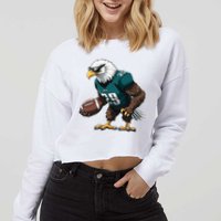 Awesome Eagles Design Cropped Pullover Crew