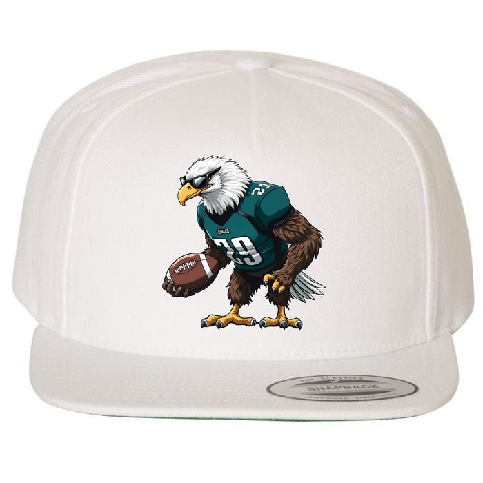 Awesome Eagles Design Wool Snapback Cap