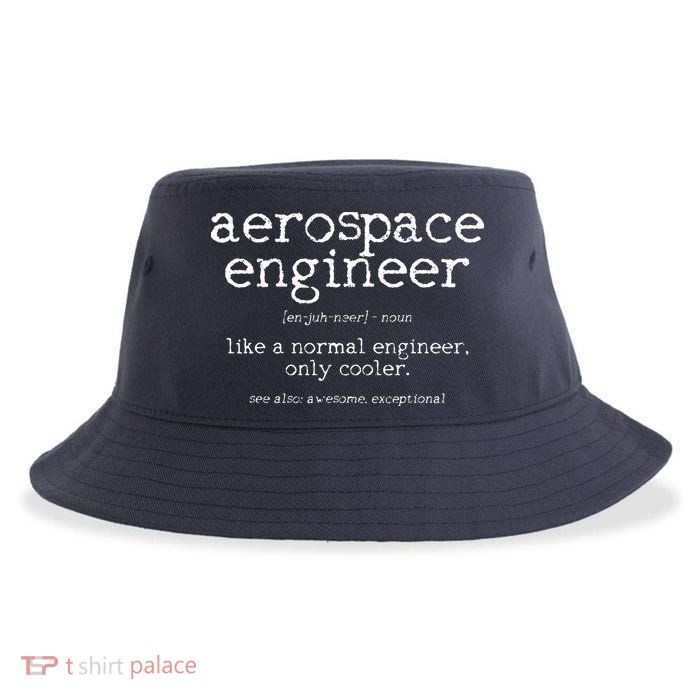 Aerospace Engineer Definition Funny Engineering Gift Sustainable Bucket Hat