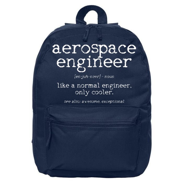 Aerospace Engineer Definition Funny Engineering Gift 16 in Basic Backpack