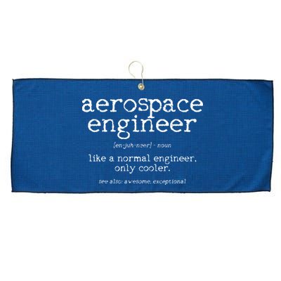 Aerospace Engineer Definition Funny Engineering Gift Large Microfiber Waffle Golf Towel