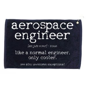 Aerospace Engineer Definition Funny Engineering Gift Grommeted Golf Towel