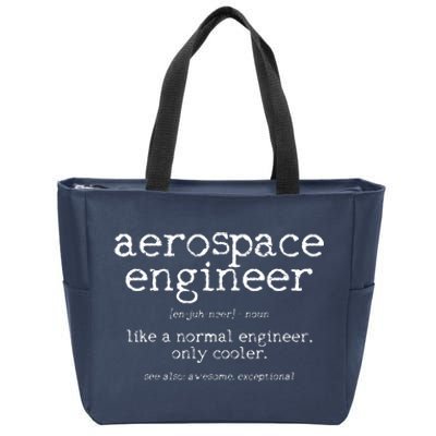 Aerospace Engineer Definition Funny Engineering Gift Zip Tote Bag