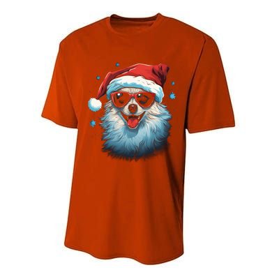 American Eskimo Dog Christmas Xmas Holiday Dog Mom Dad Gift Performance Sprint T-Shirt