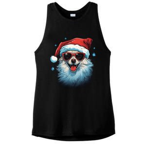 American Eskimo Dog Christmas Xmas Holiday Dog Mom Dad Gift Ladies PosiCharge Tri-Blend Wicking Tank