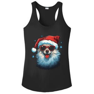 American Eskimo Dog Christmas Xmas Holiday Dog Mom Dad Gift Ladies PosiCharge Competitor Racerback Tank