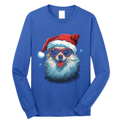 American Eskimo Dog Christmas Xmas Holiday Dog Mom Dad Gift Long Sleeve Shirt