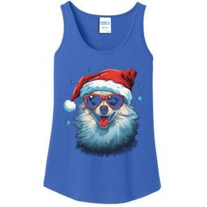 American Eskimo Dog Christmas Xmas Holiday Dog Mom Dad Gift Ladies Essential Tank