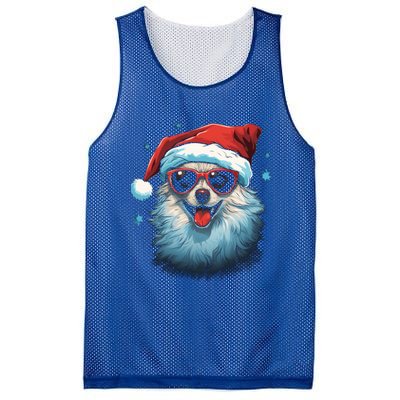 American Eskimo Dog Christmas Xmas Holiday Dog Mom Dad Gift Mesh Reversible Basketball Jersey Tank