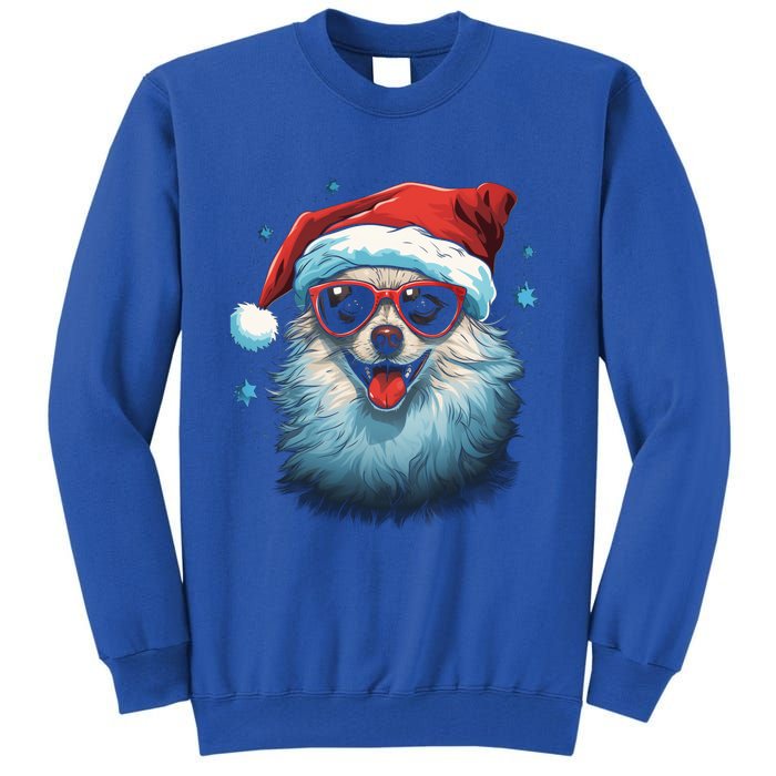 American Eskimo Dog Christmas Xmas Holiday Dog Mom Dad Gift Tall Sweatshirt