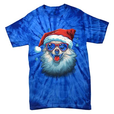 American Eskimo Dog Christmas Xmas Holiday Dog Mom Dad Gift Tie-Dye T-Shirt