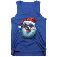 American Eskimo Dog Christmas Xmas Holiday Dog Mom Dad Gift Tank Top