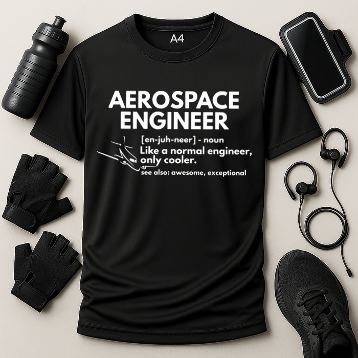 Aerospace Engineer Definition Funny Engineering Performance Shirt