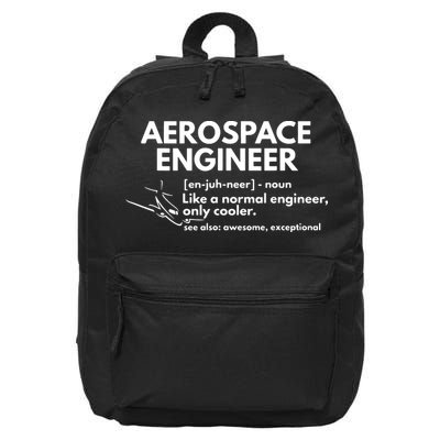 Aerospace Engineer Definition Funny Engineering 16 in Basic Backpack