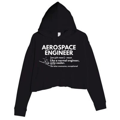 Aerospace Engineer Definition Funny Engineering Crop Fleece Hoodie