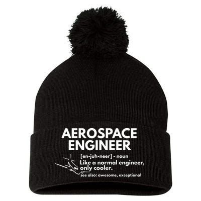 Aerospace Engineer Definition Funny Engineering Pom Pom 12in Knit Beanie