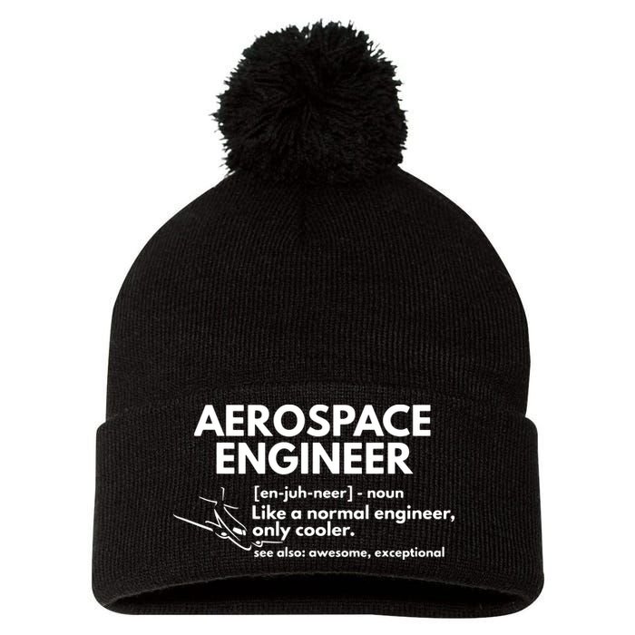 Aerospace Engineer Definition Funny Engineering Pom Pom 12in Knit Beanie