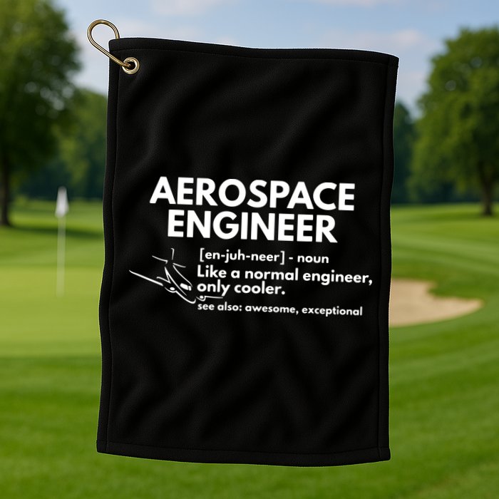 Aerospace Engineer Definition Funny Engineering Golf Towel