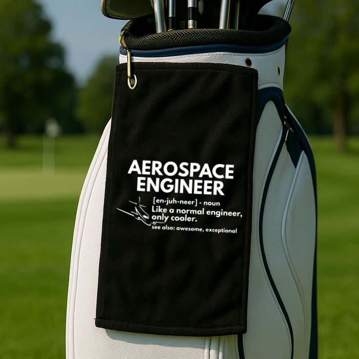 Aerospace Engineer Definition Funny Engineering Golf Towel