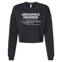 Aerospace Engineer Definition Funny Engineering Cropped Pullover Crew