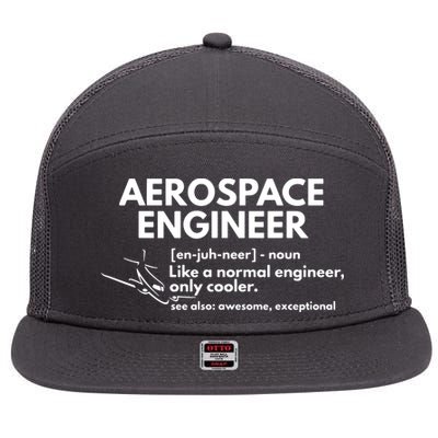 Aerospace Engineer Definition Funny Engineering 7 Panel Mesh Trucker Snapback Hat