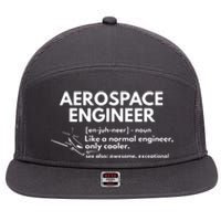 Aerospace Engineer Definition Funny Engineering 7 Panel Mesh Trucker Snapback Hat