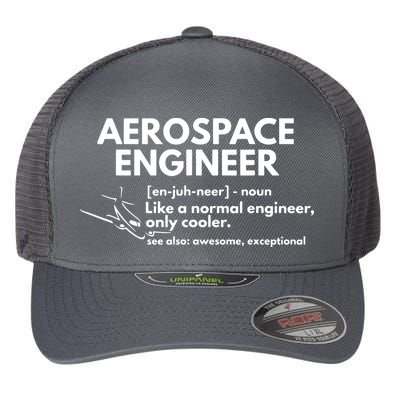 Aerospace Engineer Definition Funny Engineering Flexfit Unipanel Trucker Cap