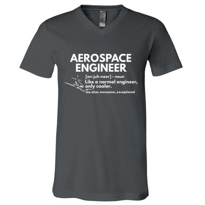 Aerospace Engineer Definition Funny Engineering V-Neck T-Shirt