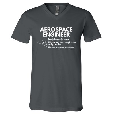 Aerospace Engineer Definition Funny Engineering V-Neck T-Shirt