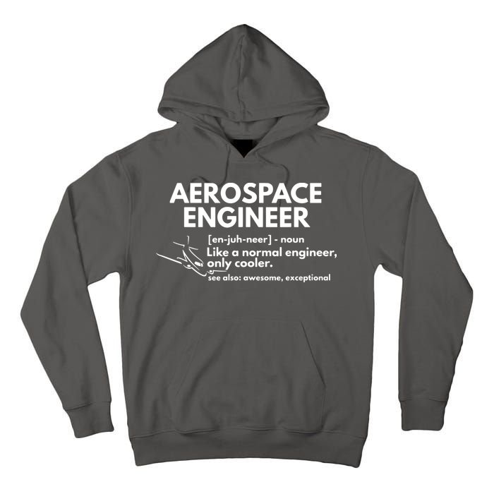Aerospace Engineer Definition Funny Engineering Tall Hoodie