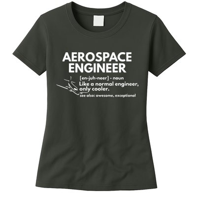Aerospace Engineer Definition Funny Engineering Womens T-Shirt
